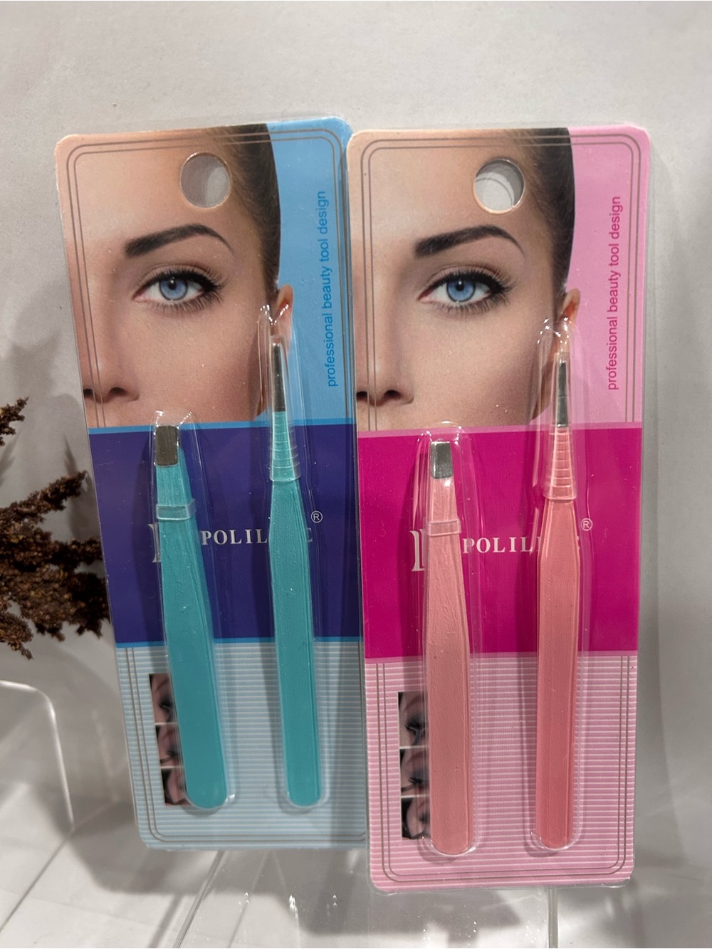 Precision Tweezer & Brush Set - Blue or Pink